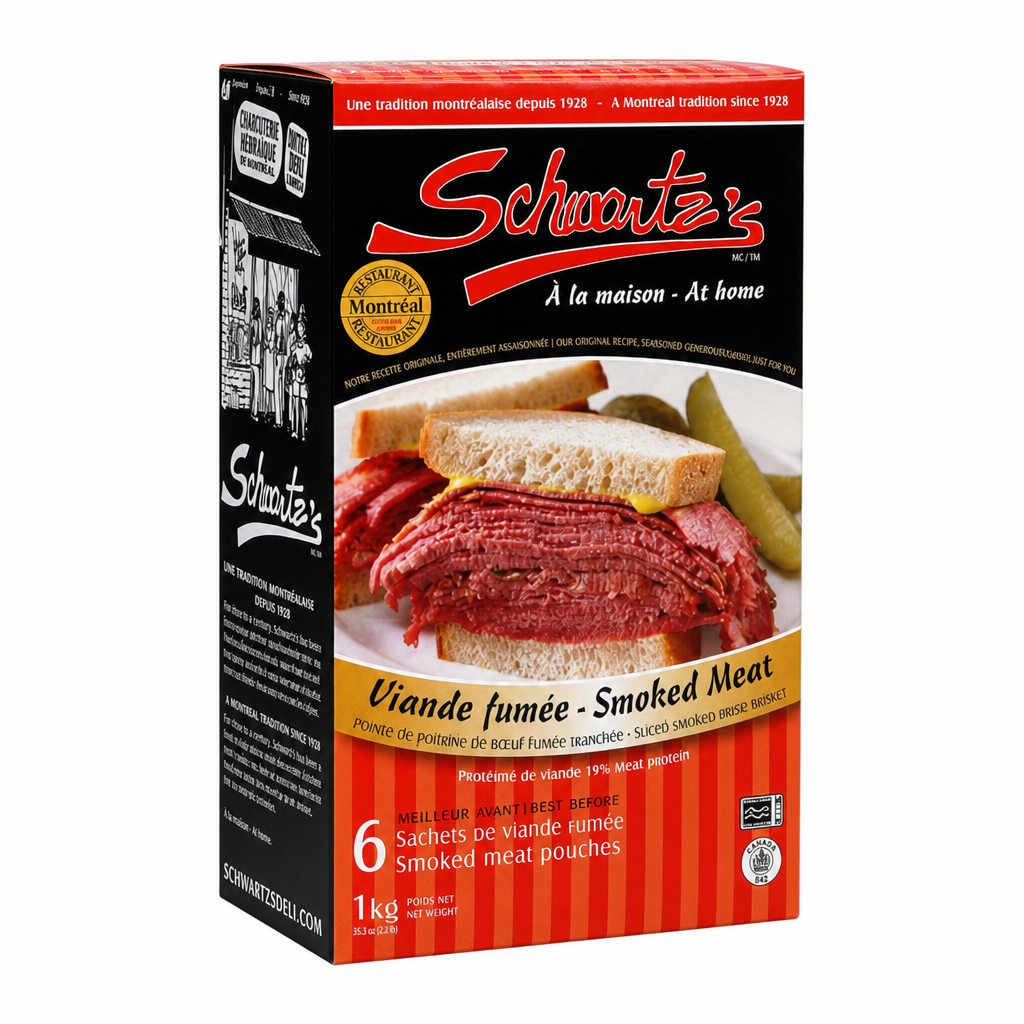 Schwartz's Smoked Meat Pouches - 6 x 175 G