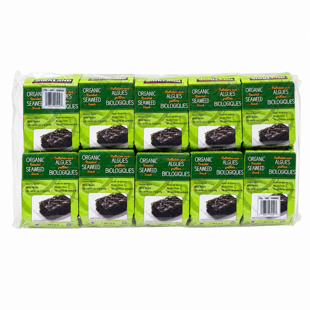 Kirkland Organic Seaweed Snack 10-Pack - 10 x 17 Grams