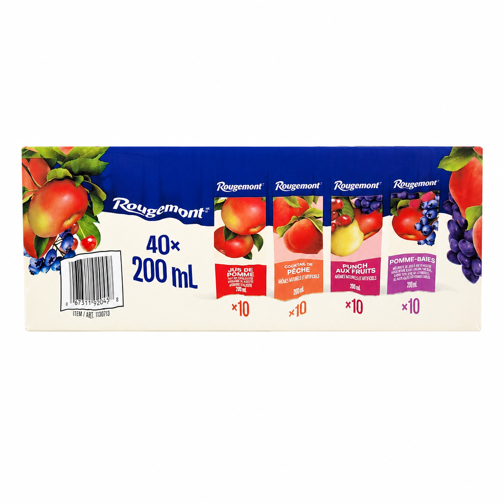 Rougemont Assorted Juice - 40 x 200 ML