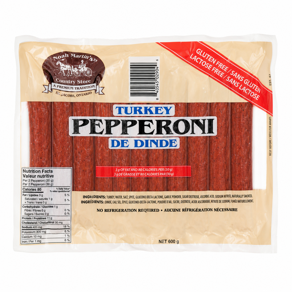 Noah Martin's Turkey Pepperoni - 1 x 600 Grams