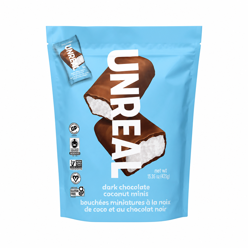 Unreal Brand Dark Chocolate Coconut Mini Bars - 1 x 435 Grams