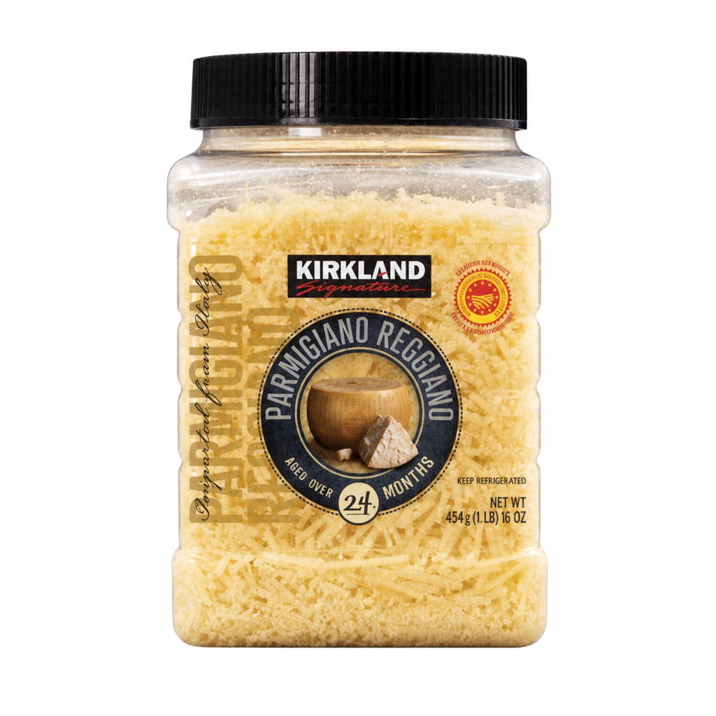 Kirkland Signature Aged Parmigiano Reggiano Cheese Shredded - 1 x 454 Grams