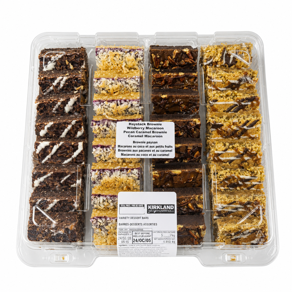 Kirkland Signature Variety Dessert Bars - 1 x 1.85 Kilos