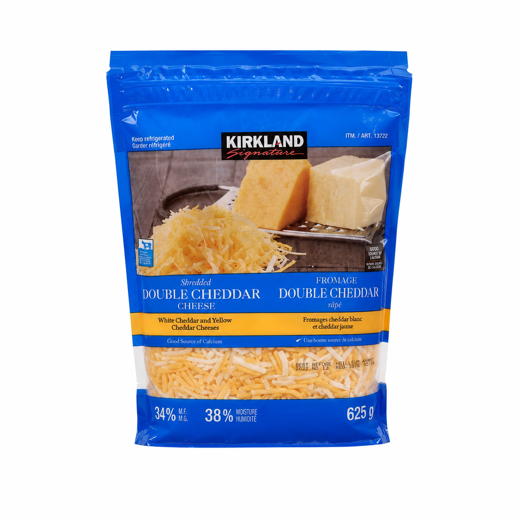 Kirkland Signature Double Cheddar Shreds - 2 x 625 Grams