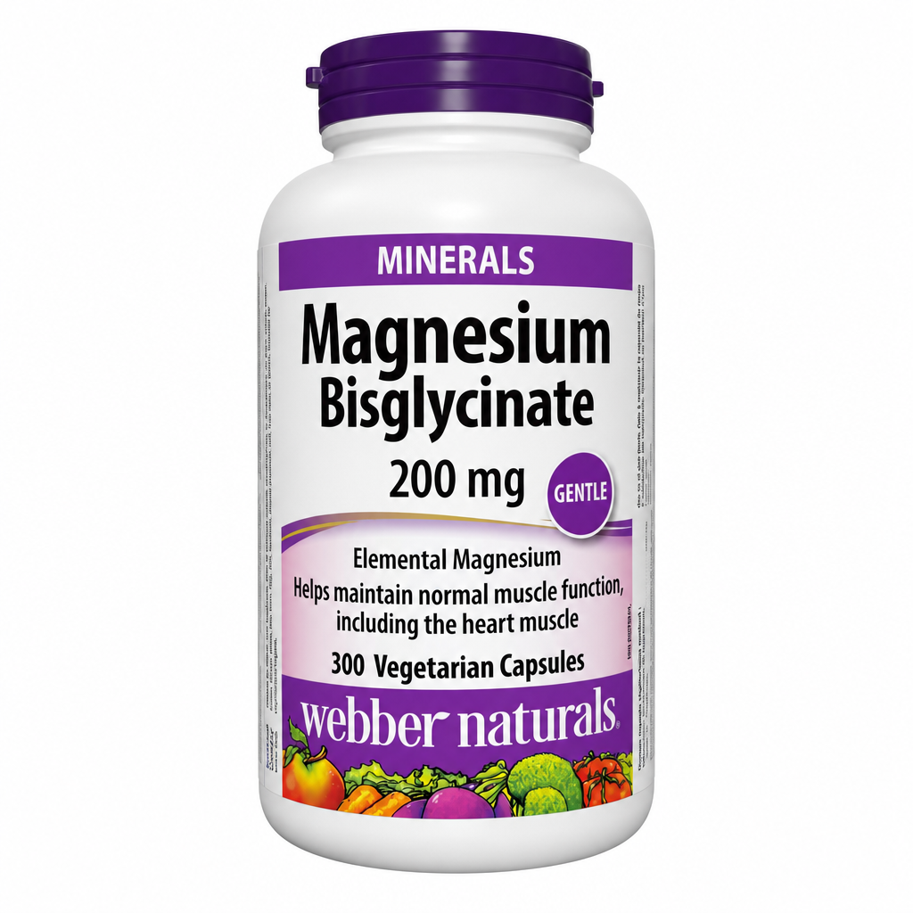 Webber Naturals Magnesium Bisglycinate Capsules 200 capsules - 1 x 350 Grams