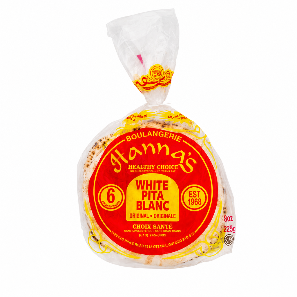 Hanna's 7" White Pita Bread - 3 x 225 Grams