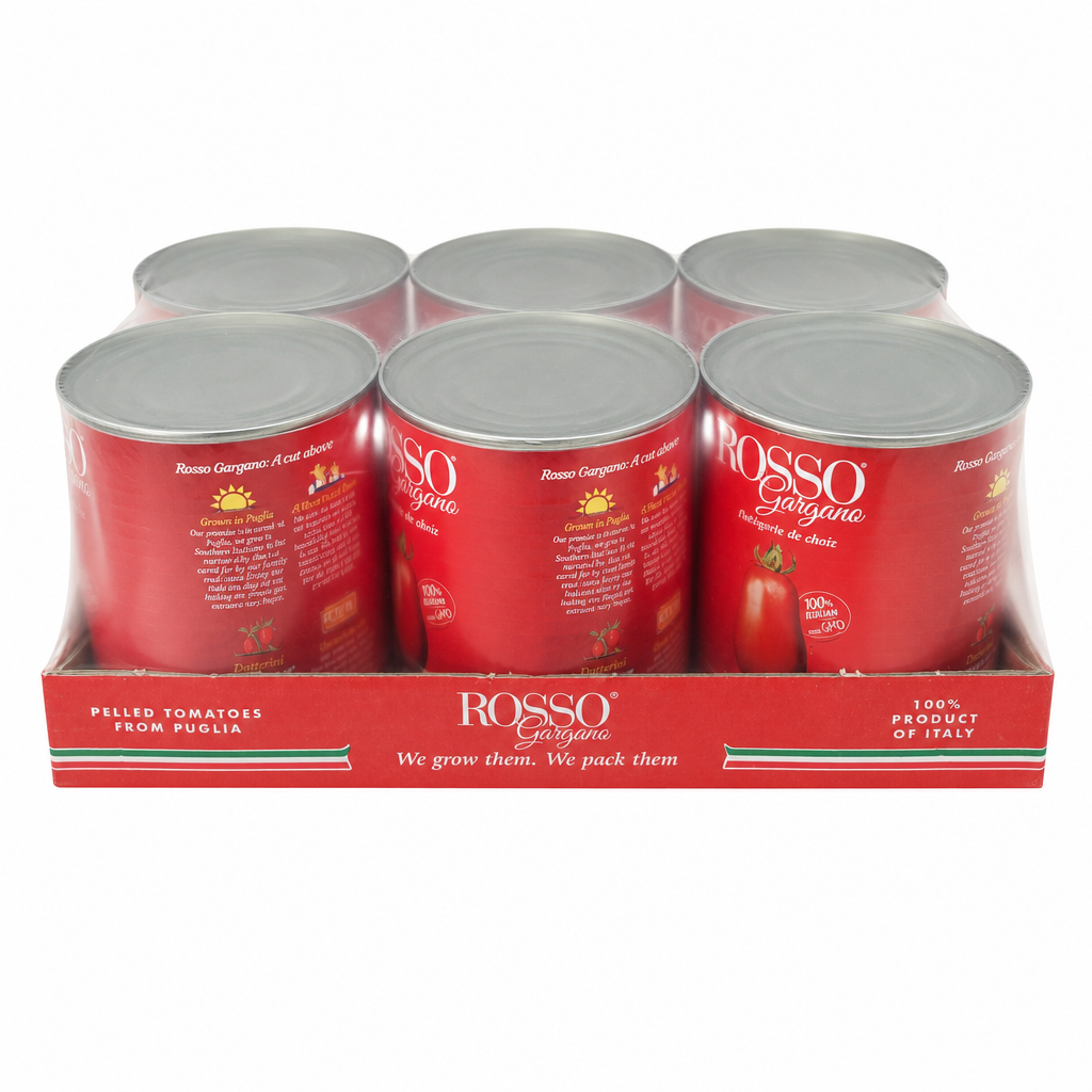 Rosso Gargano Whole Peeled Tomatoes - 6 x 769 Grams
