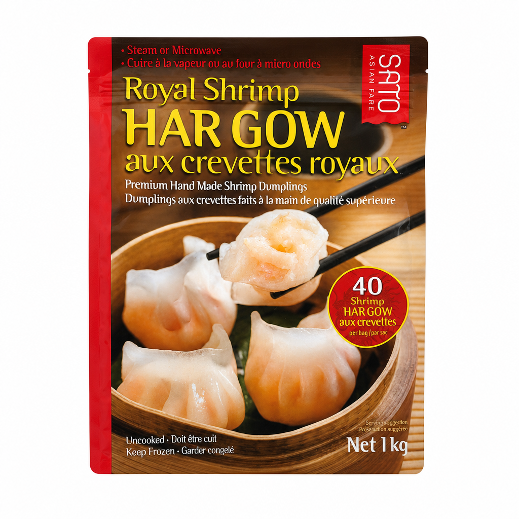 Sato Asian Royal Shrimp Har-Gow Dumplings - 1 x 1000 Grams