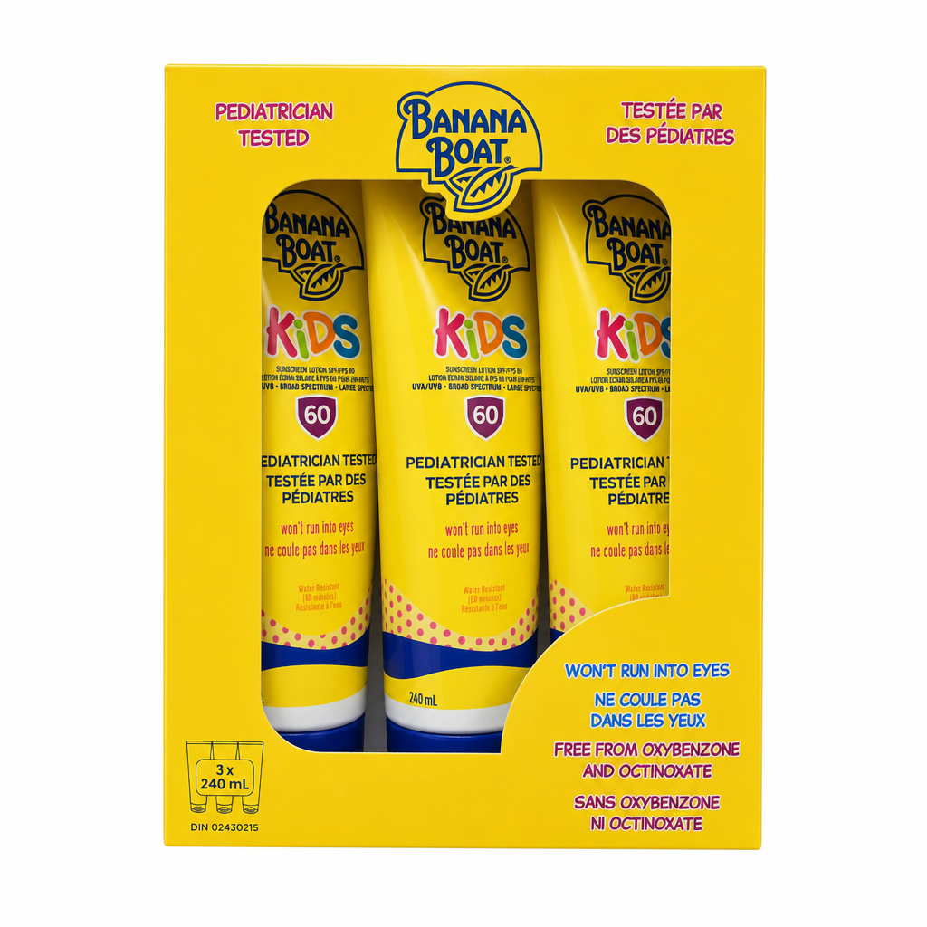 Banana Boat Kids Lotion SPF 60 3-Pack - 3 x 240 Grams