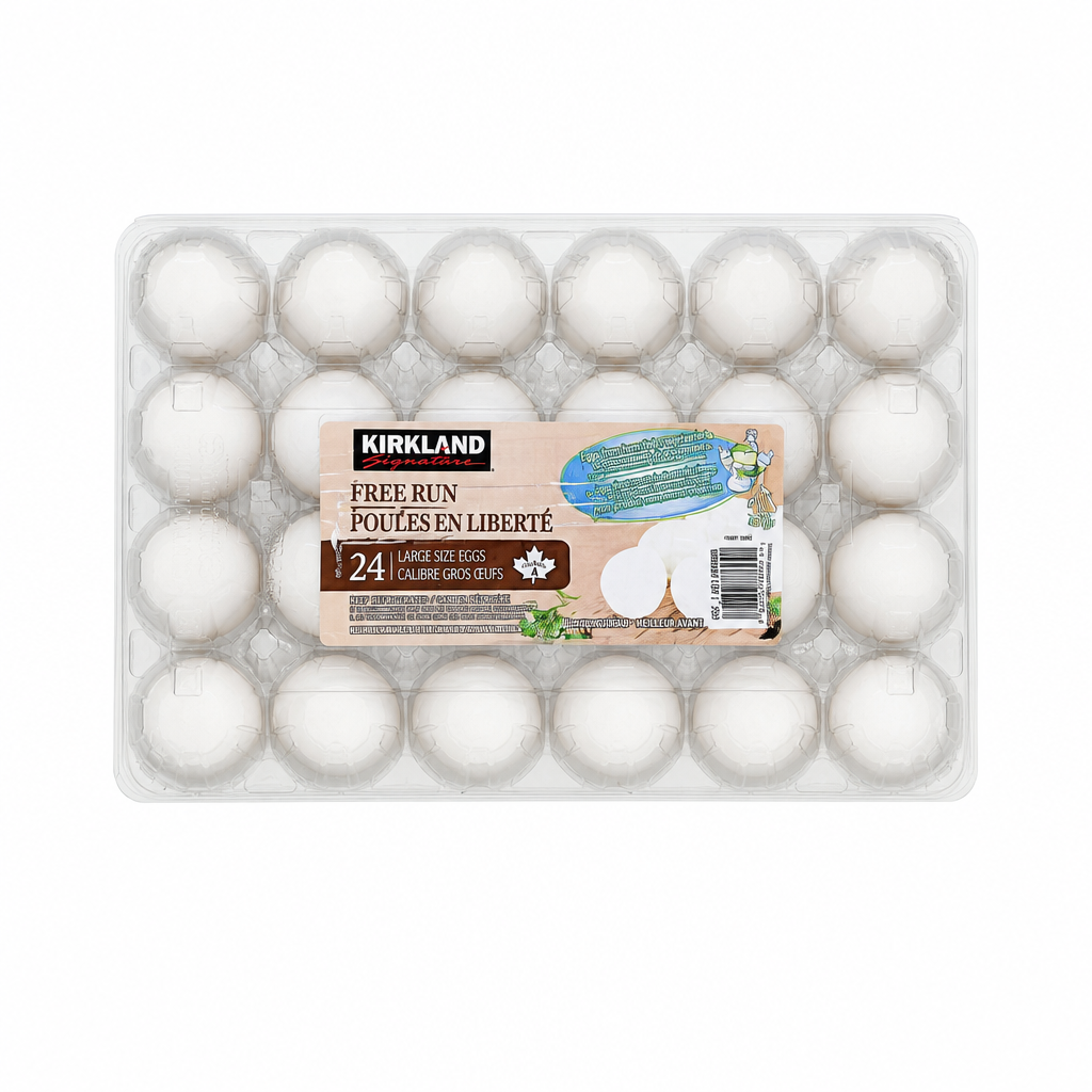 Kirkland Signature Large Free Run Eggs 24-pack - 1 x 1.509 Kilos