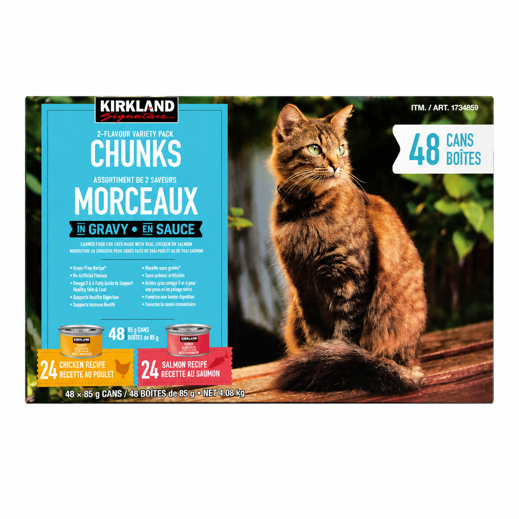 Kirkland Signature Cat Food Chunk Variety - 1 x 4.08 Kilos