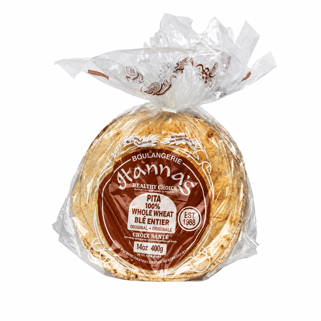 Hanna's 10" Whole Wheat Pita - 3 x 400 Grams