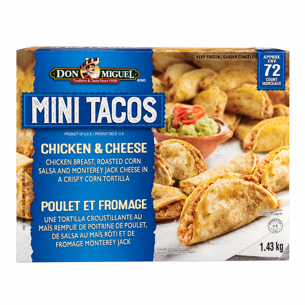 Don Miguel Mini Chicken Tacos - 1 x 1.43 Kilos