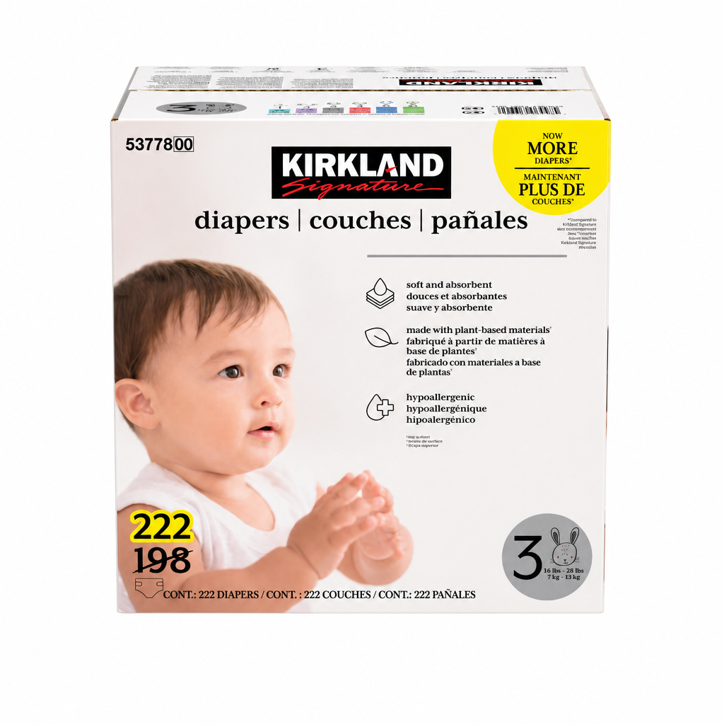 Kirkland Signature Diapers Size 3 - 1 x 4.494 Kilos