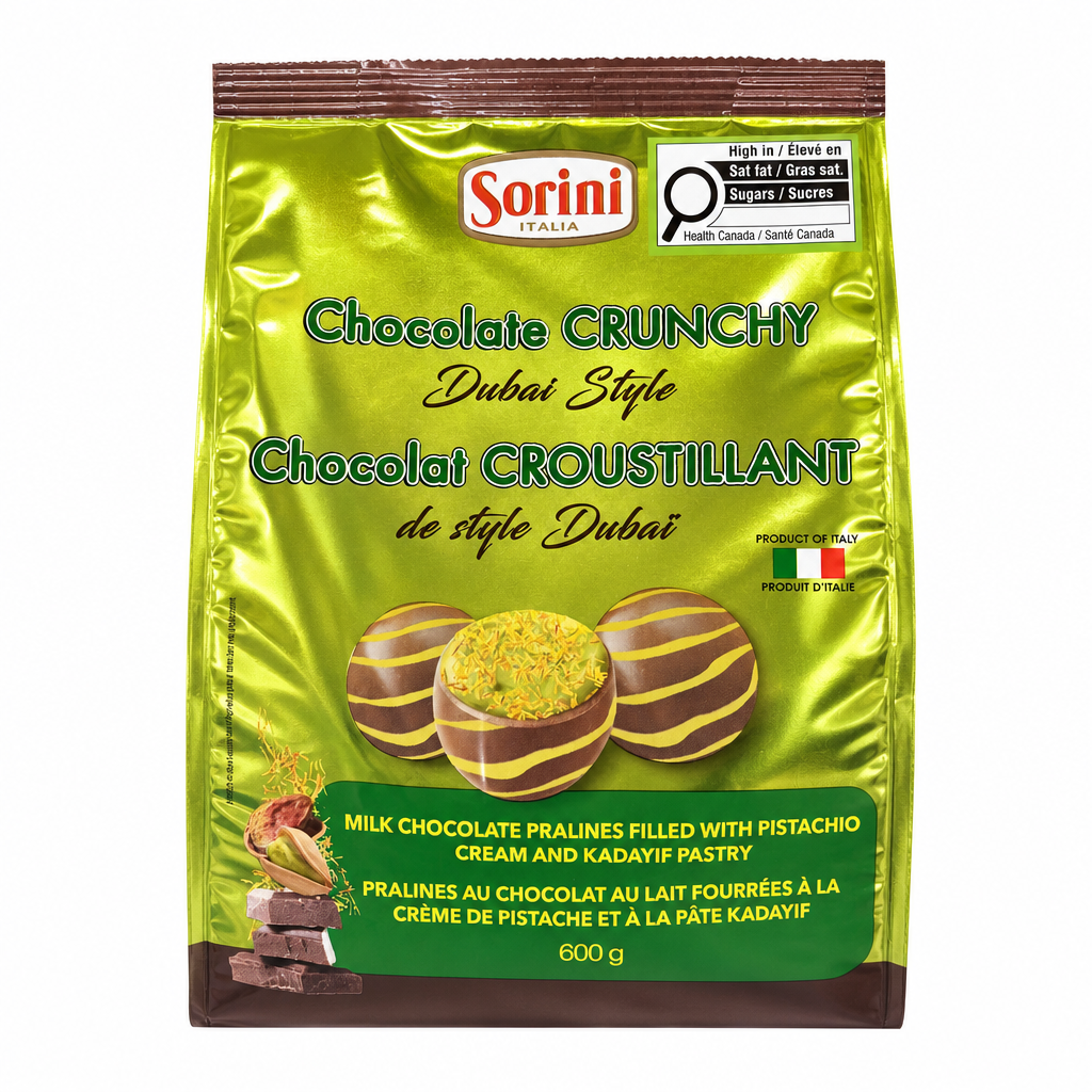 Sorini Chocolate Crunchy Pistachio Pralines - 1 x 600 Grams