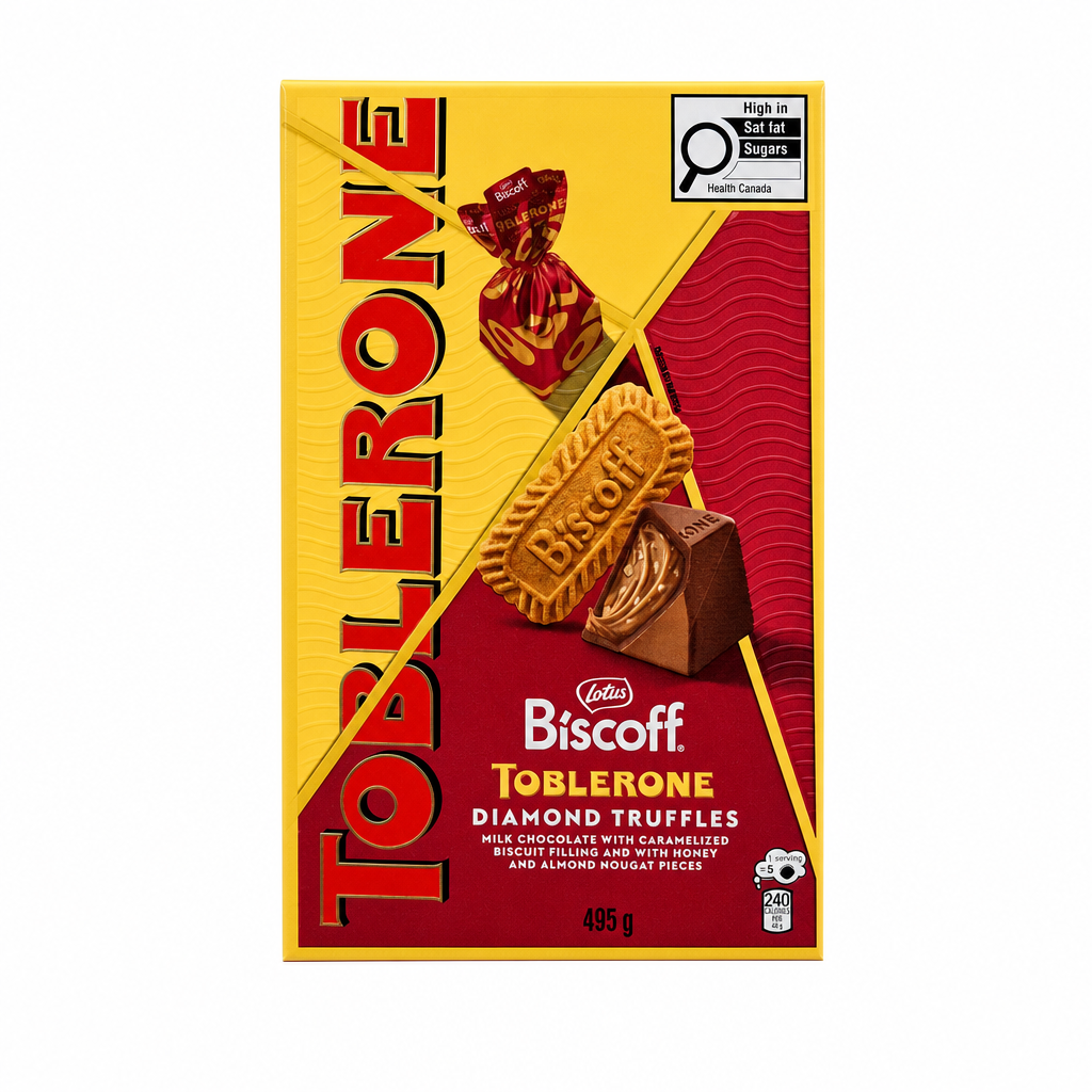 Toblerone X Biscoff Diamond Truffles - 1 x 495 Grams
