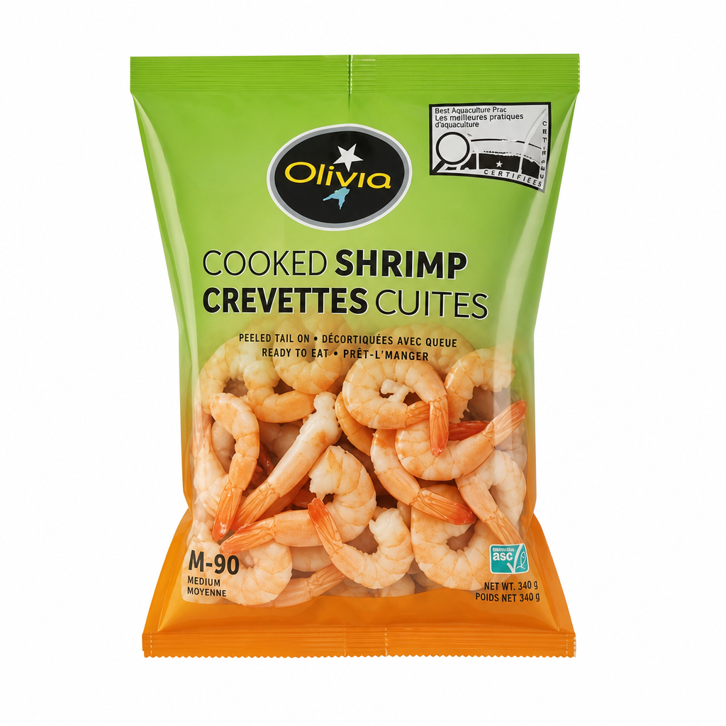 Olivia Cooked Shrimp 71/90 - 1 x 907 Grams