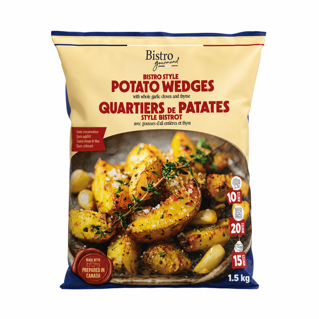 Bistro Style Potato Wedges - 1 x 1.36 KG