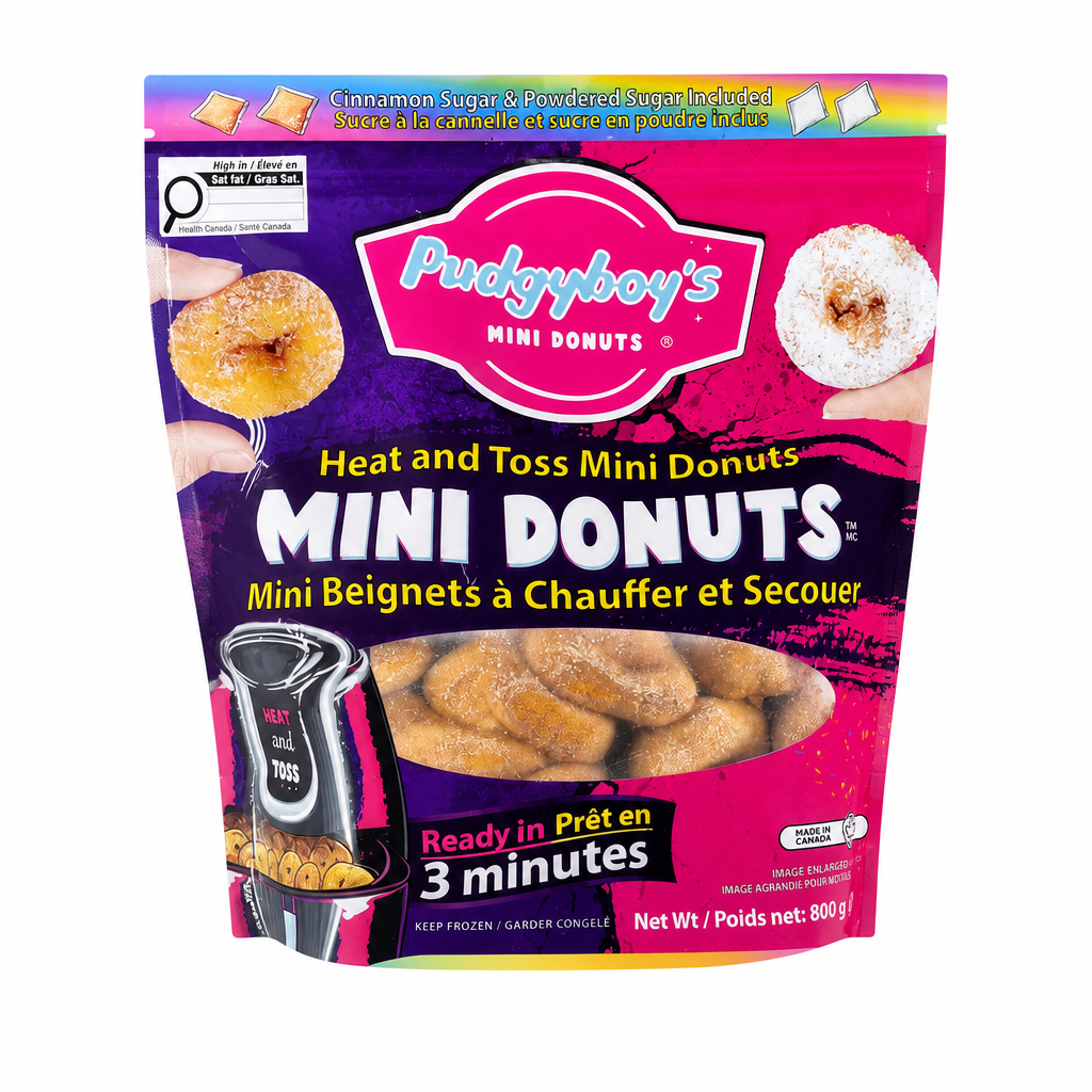 PudgyBoys Mini Donuts - 1 x 800 Grams