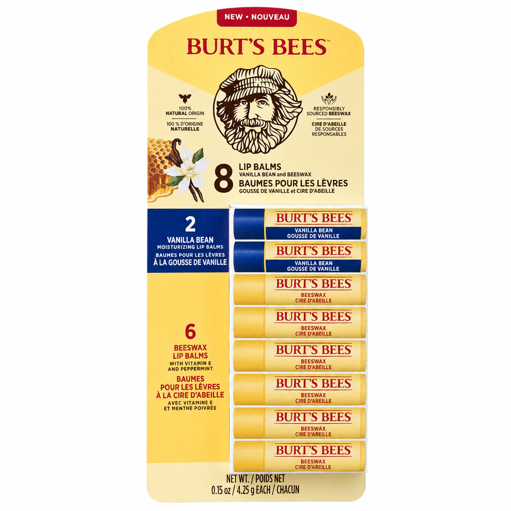 Burt's Bees Lip Balm Pack of 8 - 1 x 34 Grams