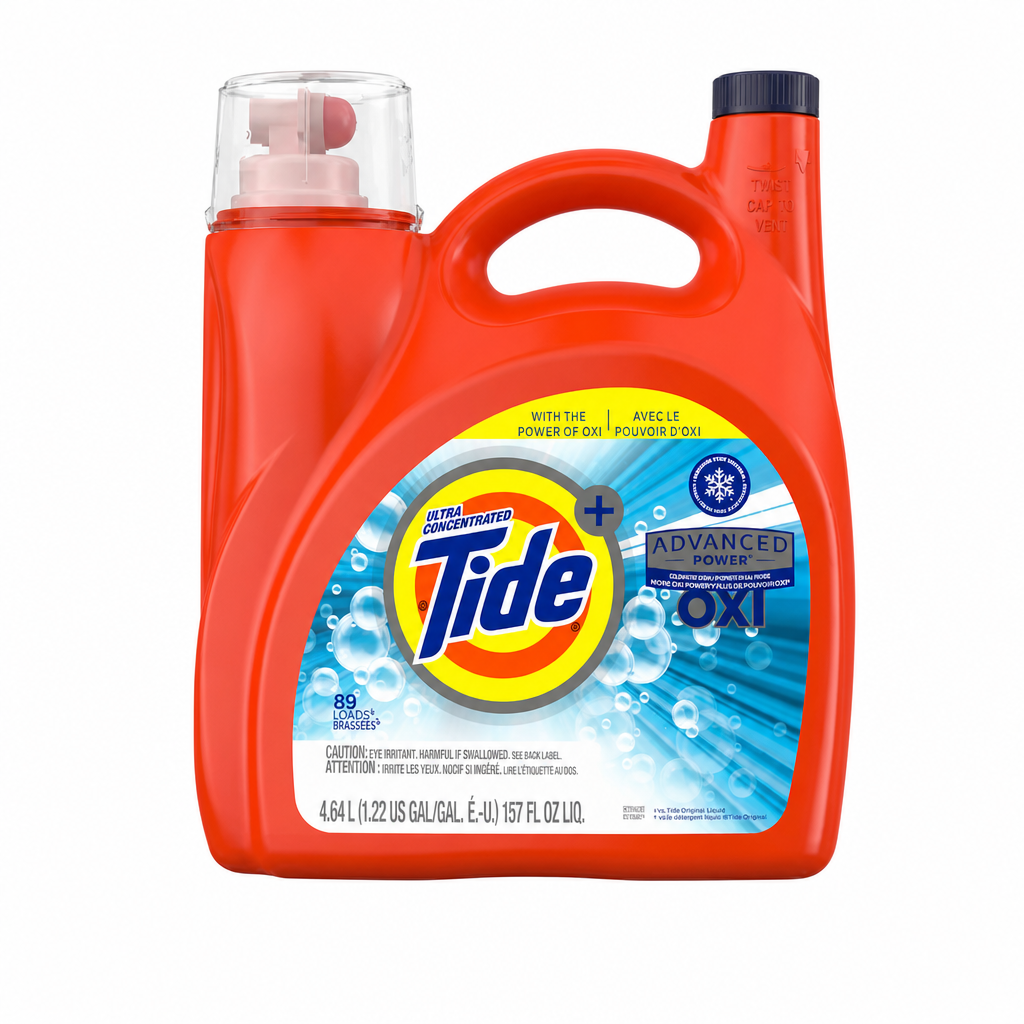 Tide Advanced Power Ultra Concentrated Liquid Laundry Detergent with Oxi 89 Loads - 1 x 4.87 Kilos