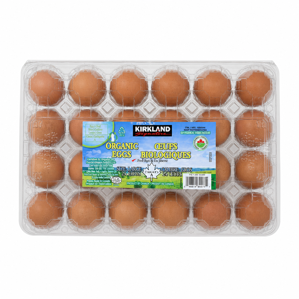 Kirkland Organic Large Eggs 24-Pack - 1 x 1.509 Kilos