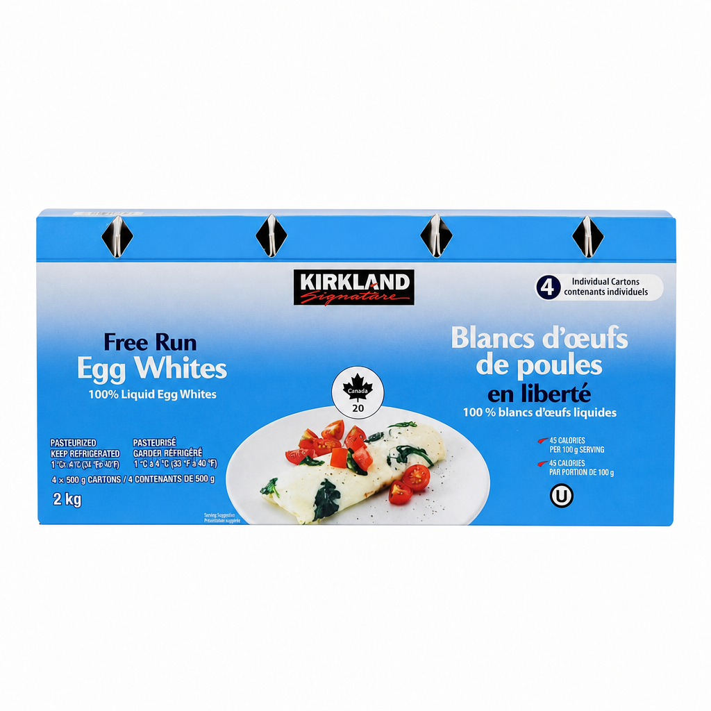 Kirkland Free Run Egg Whites - 4 x 500 Grams
