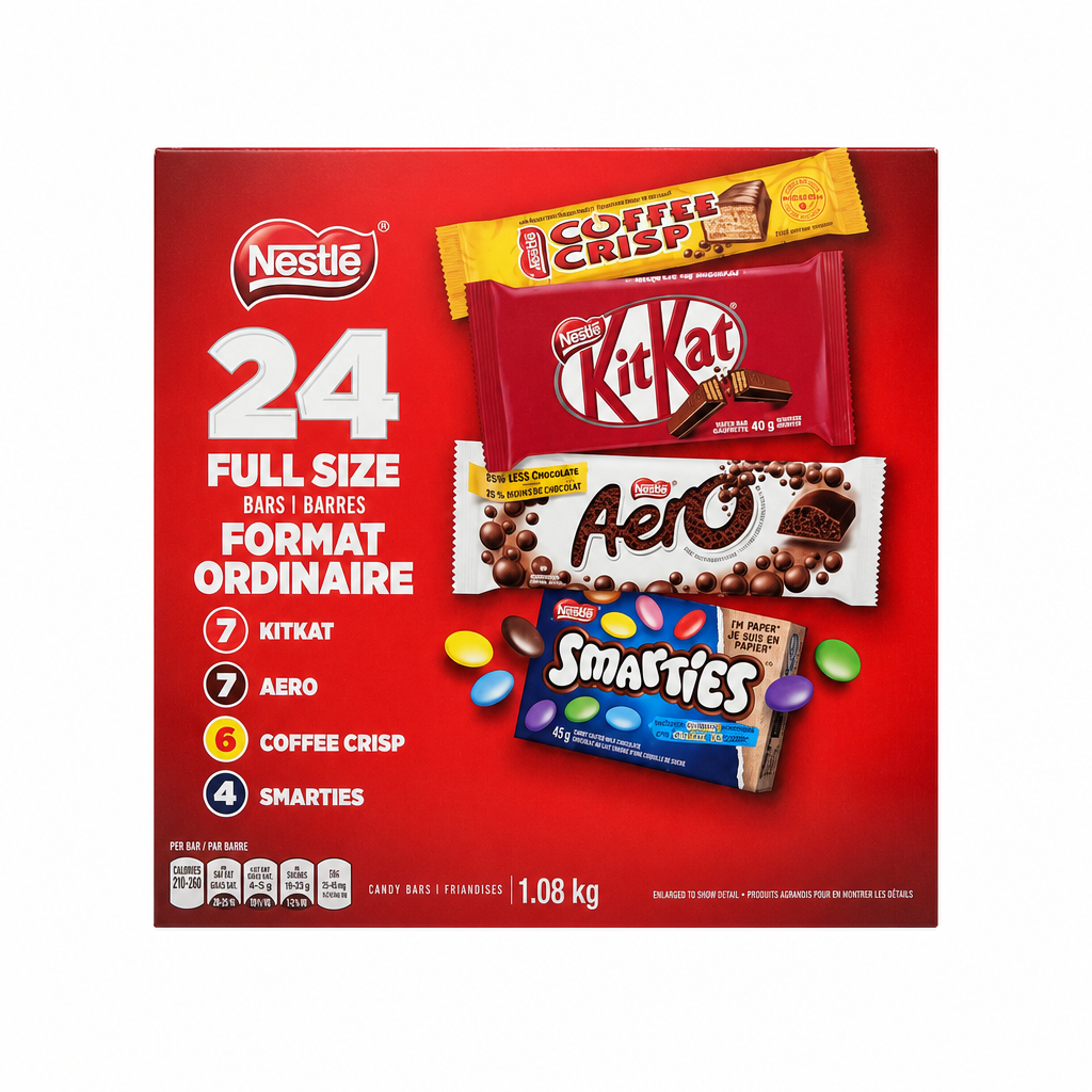 Nestle Assorted Full Size Bars 24 Pack - 1 x 1.08 Kilos
