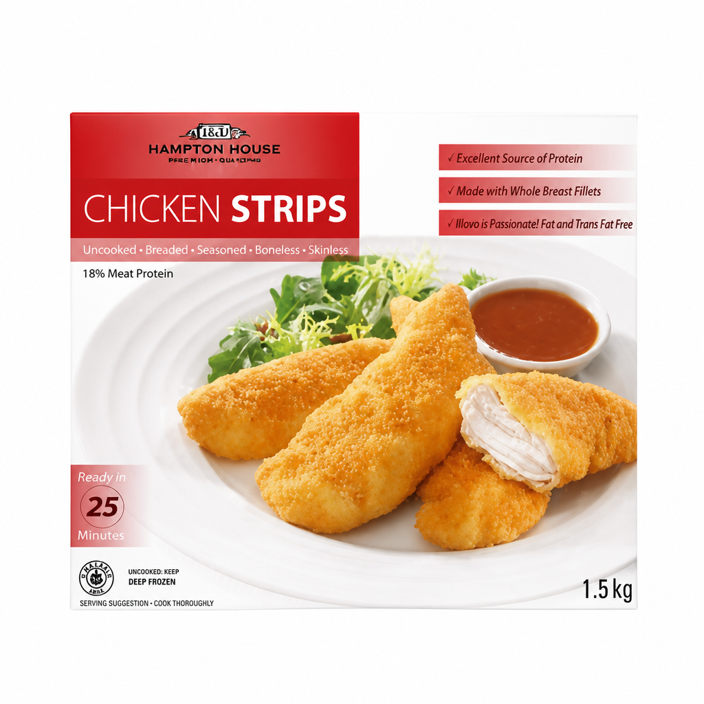 Hampton House Chicken Strips - 1 x 1.5 Kilos