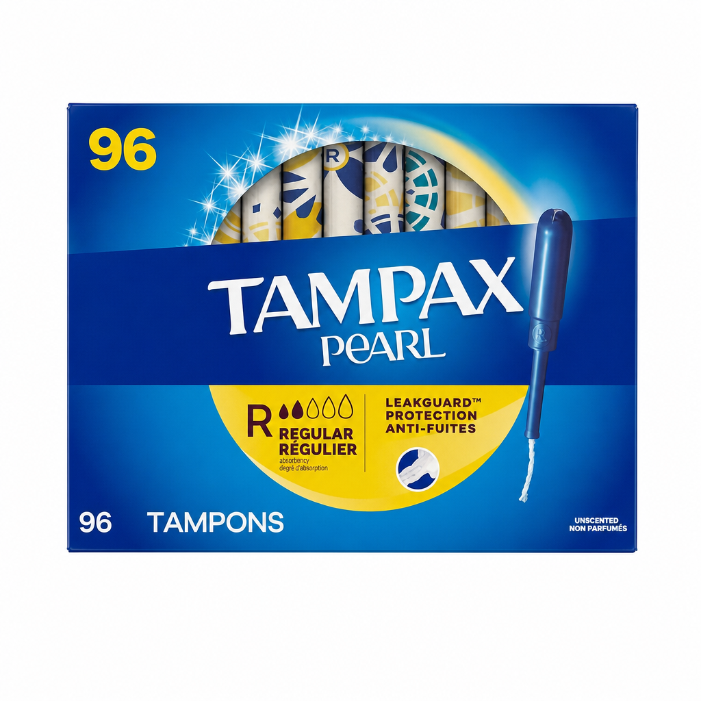 Tampax Pearl Regular Absorbency 96-Pack - 1 x 1.1 KG