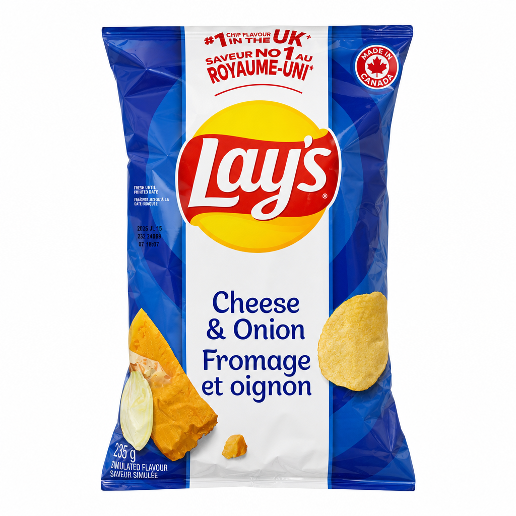 Lay's Cheese & Onion Chips - 1 x 585 Grams