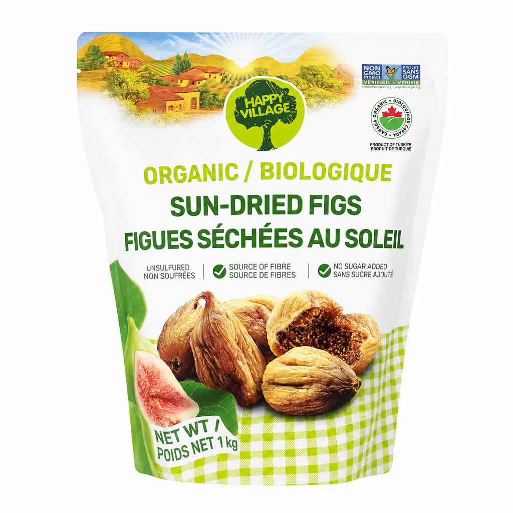 Happy Village Organic Sun-Dried Figs - 1 x 1.36 Kilos