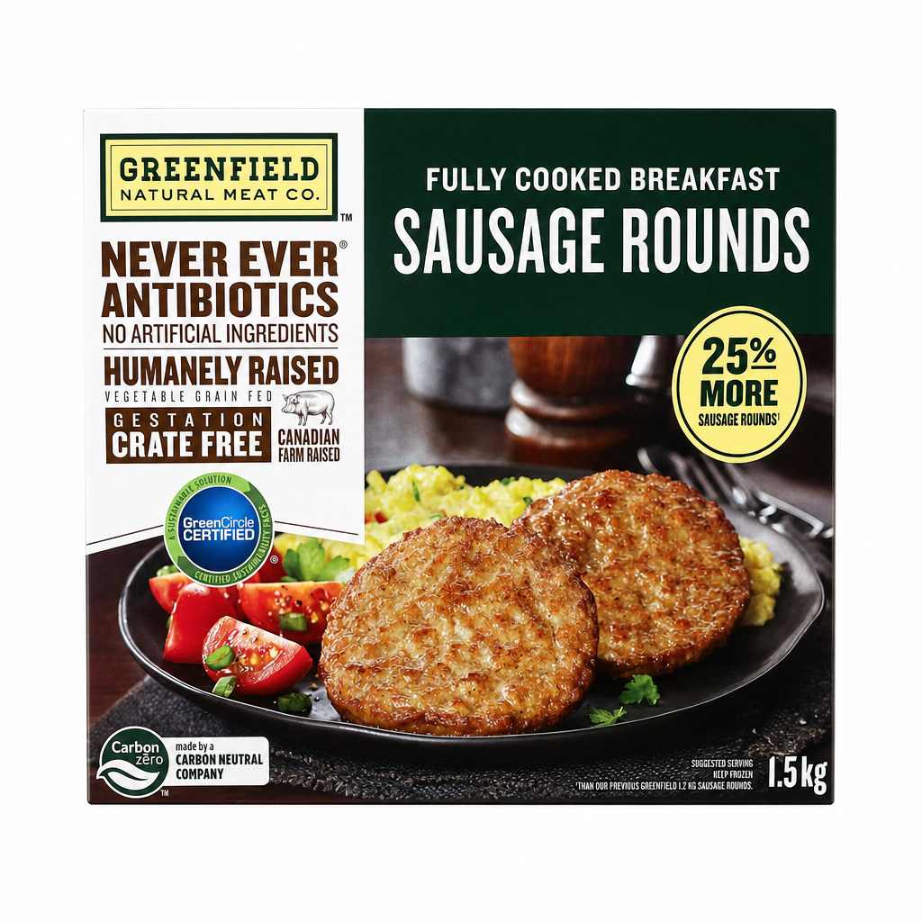 Greenfield Pork Sausage Rounds - 1 x 1.5 Kilos