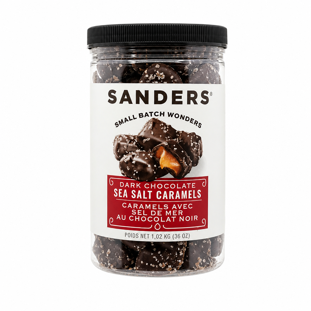 Sanders Dark Chocolate Sea Salt Caramels Tub - 1 x 1.02 Kilos