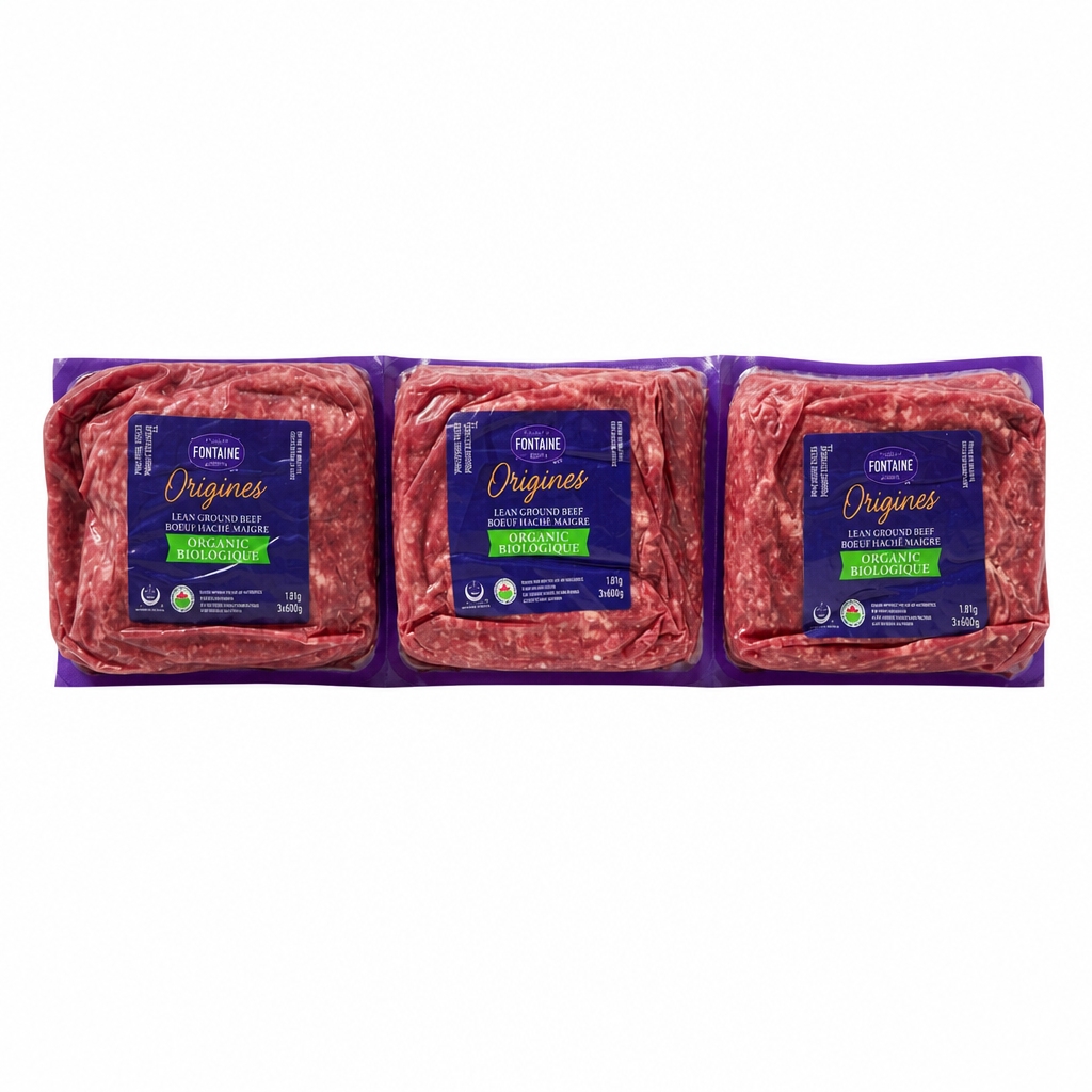 Lean Organic Ground Beef - 3 x 600 Grams