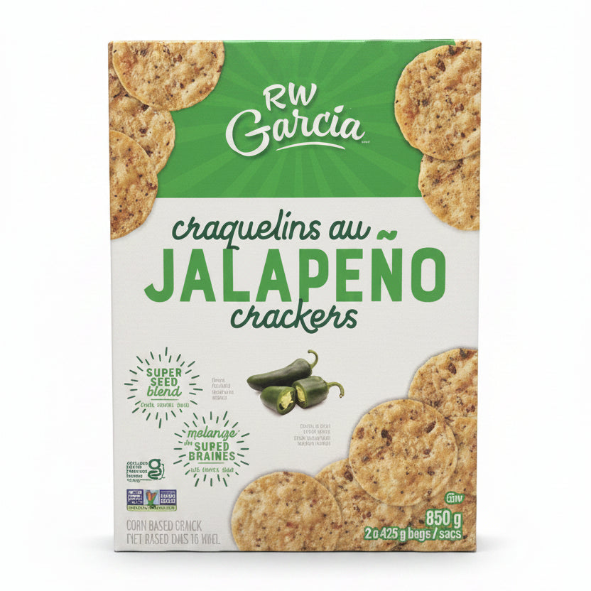 RW Garcia Jalapeno Crackers - 1 x 850 Grams