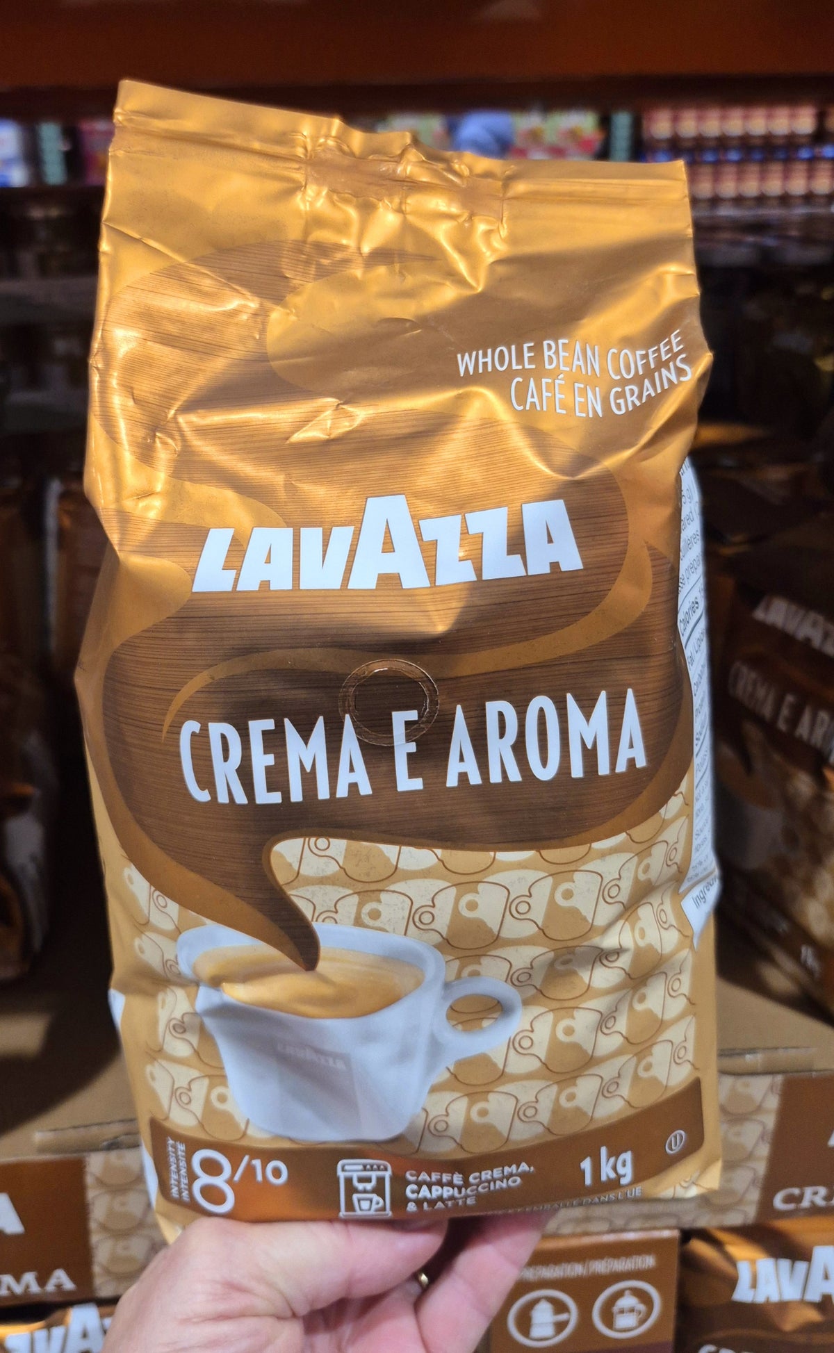 Lavazza Crema E Aroma Whole Bean Coffee - 1 x 1 KG