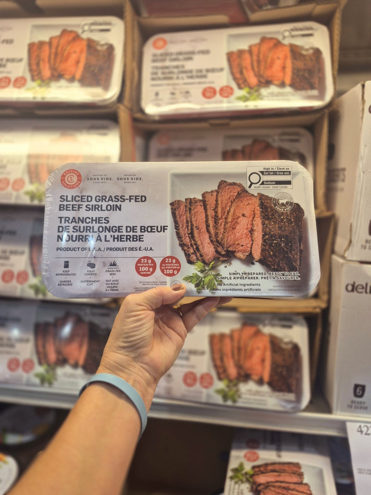 Sliced Grass-Fed Beef Sirloin - 1 x 908 Grams