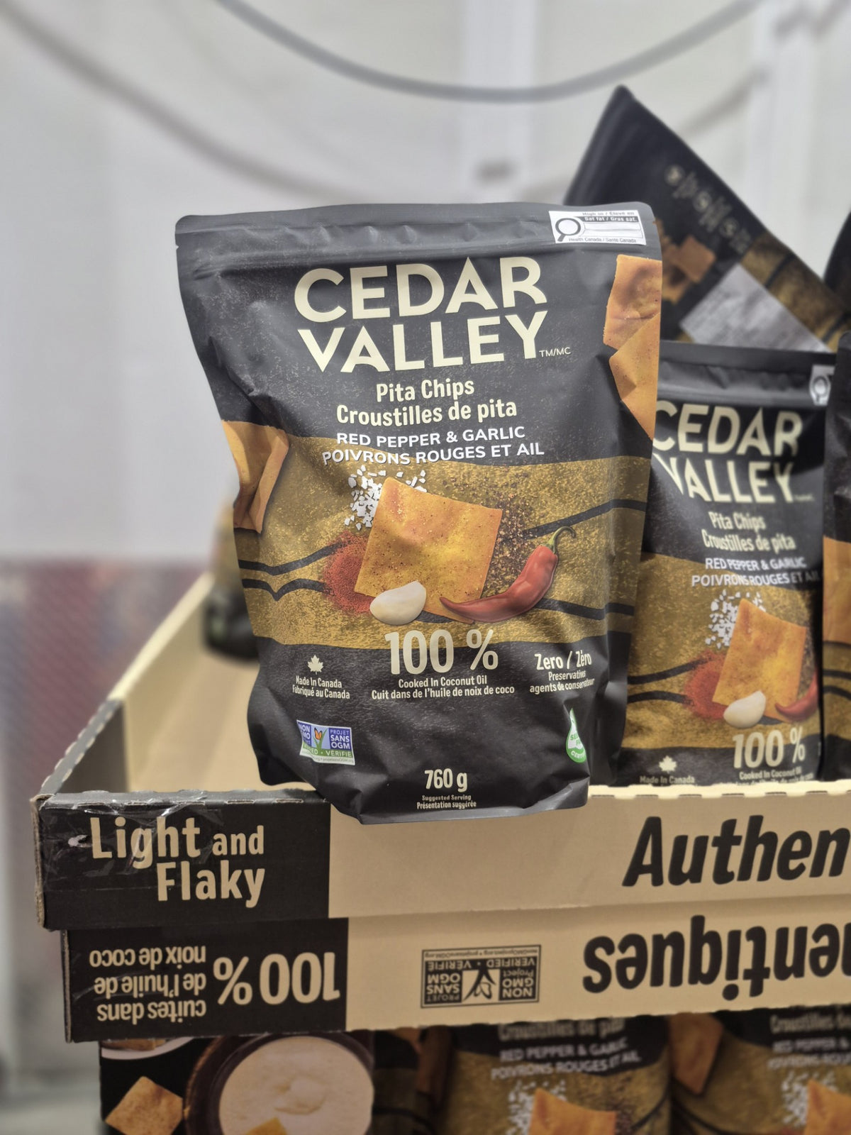Cedar Valley Pita Red Pepper & Garlic Pita Chips - 1 x 760 Grams