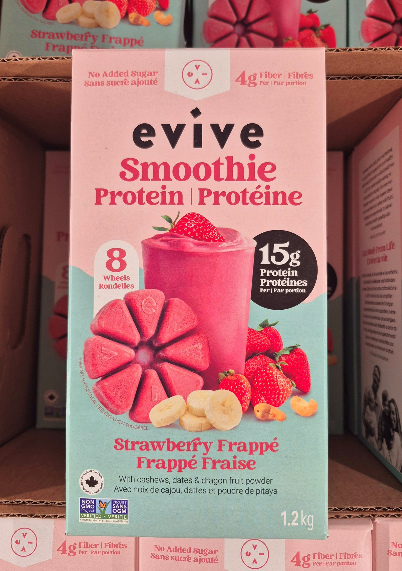 Evive Strawberry Frappe Smoothie Protein - 1 x 1.2 Kilos