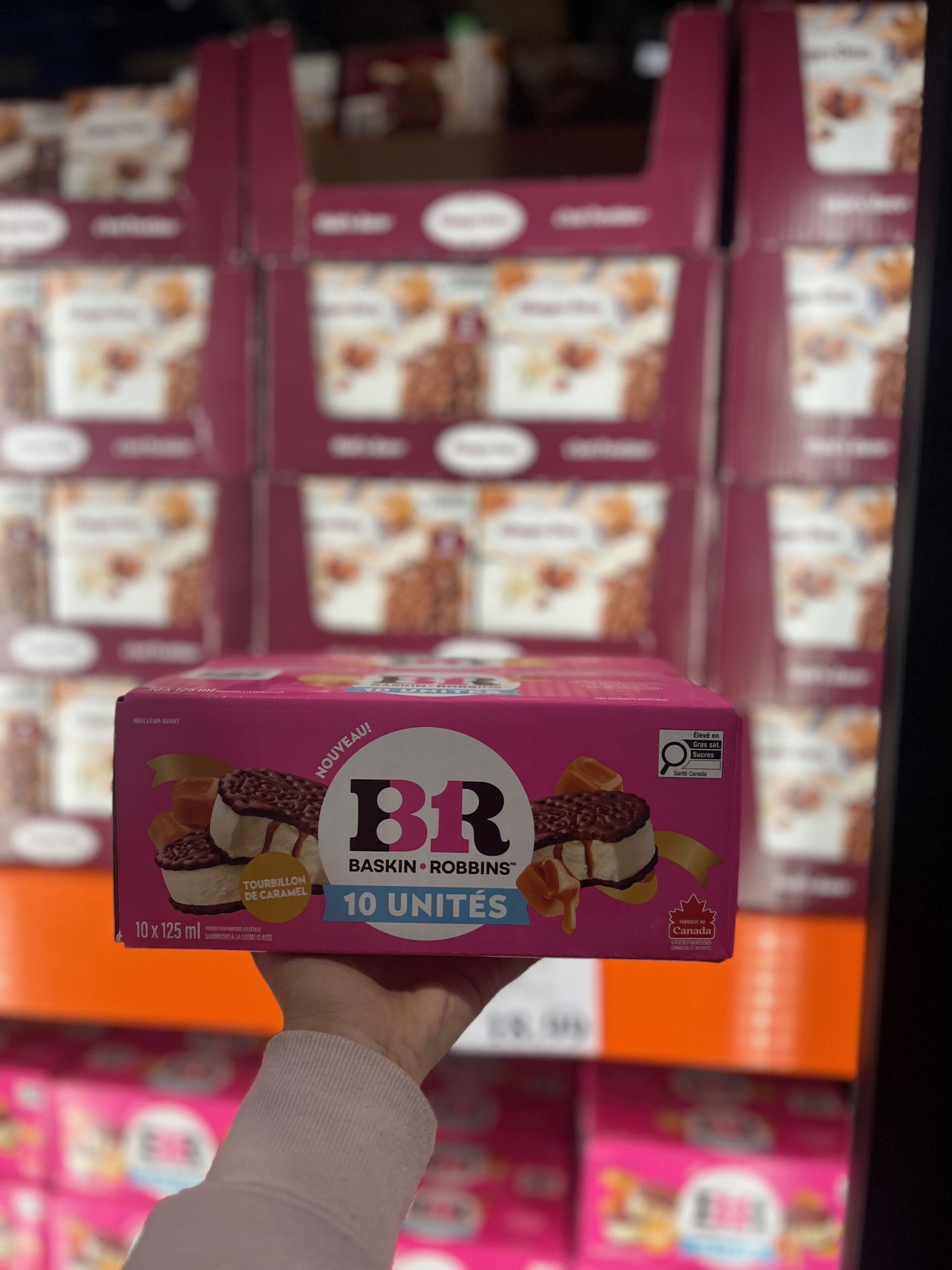 Baskin Robbins Caramel Ice Cream Sandwiches - 10 x 125 mL