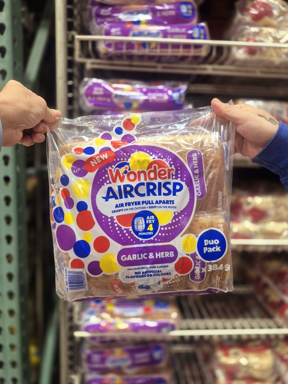 Garlic and Herb Air Crisp Bread - 2 x 384 Grams