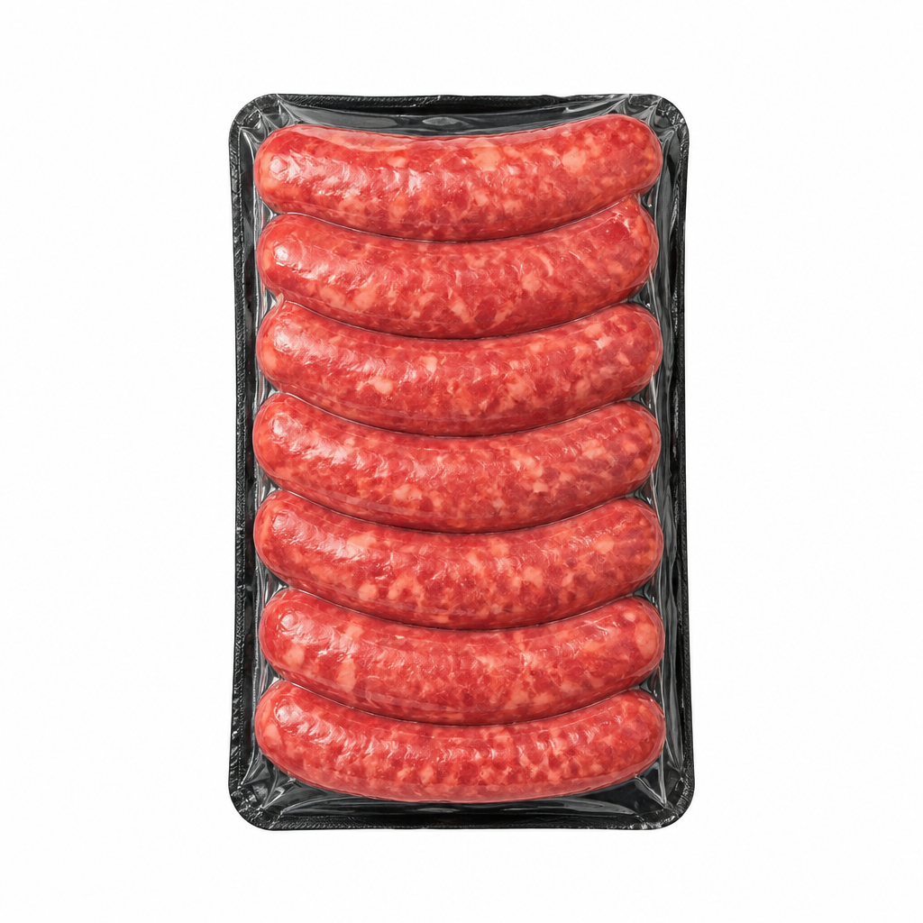 Farm 2 Fork Certified Organic Nitrate Free Grass Fed Beef Sausages - 1 x 275 Grams