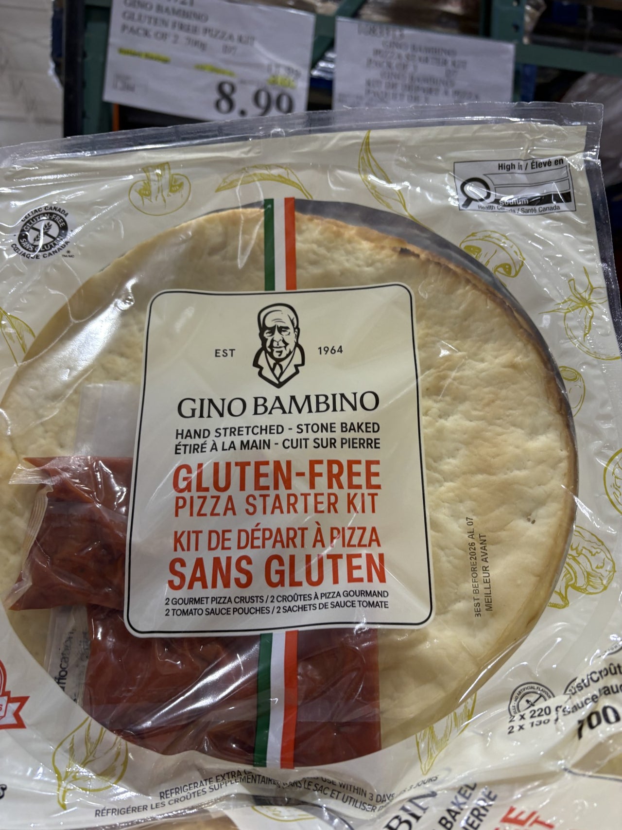 Gino Bambino Gluten Free Pizza Kit Pack of 2 - 1 x 700 Grams