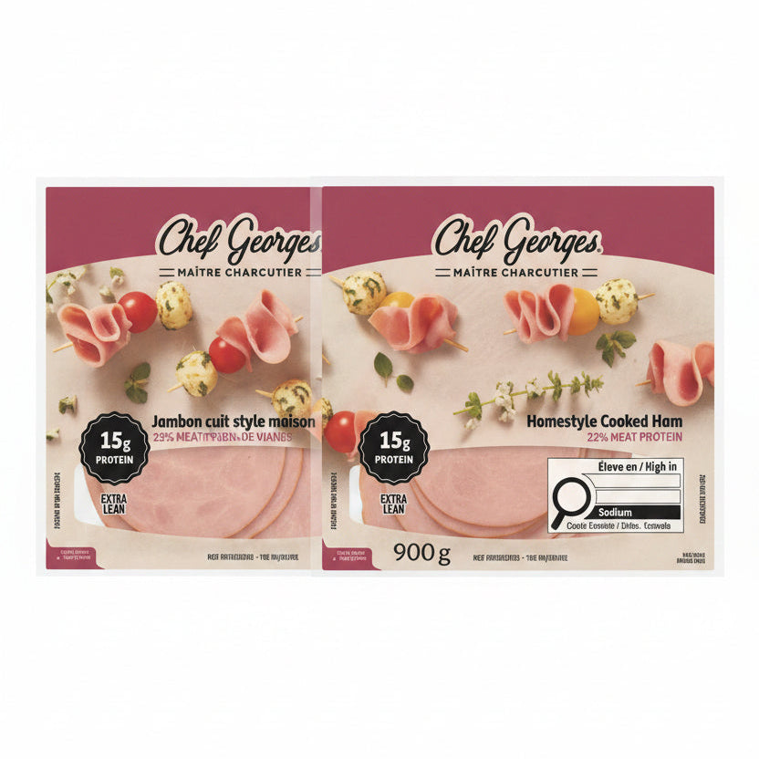 Chef Georges Homestyle Cooked Ham - 2 x 450 Grams