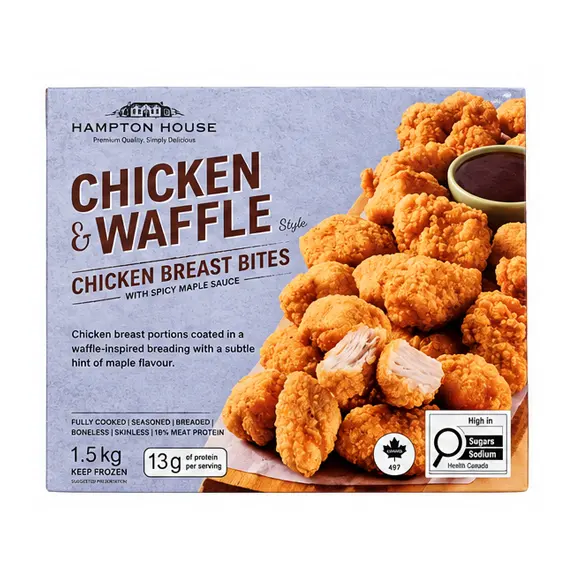 Waffle & Chicken Breast Bites - 1 x 1.6 KG