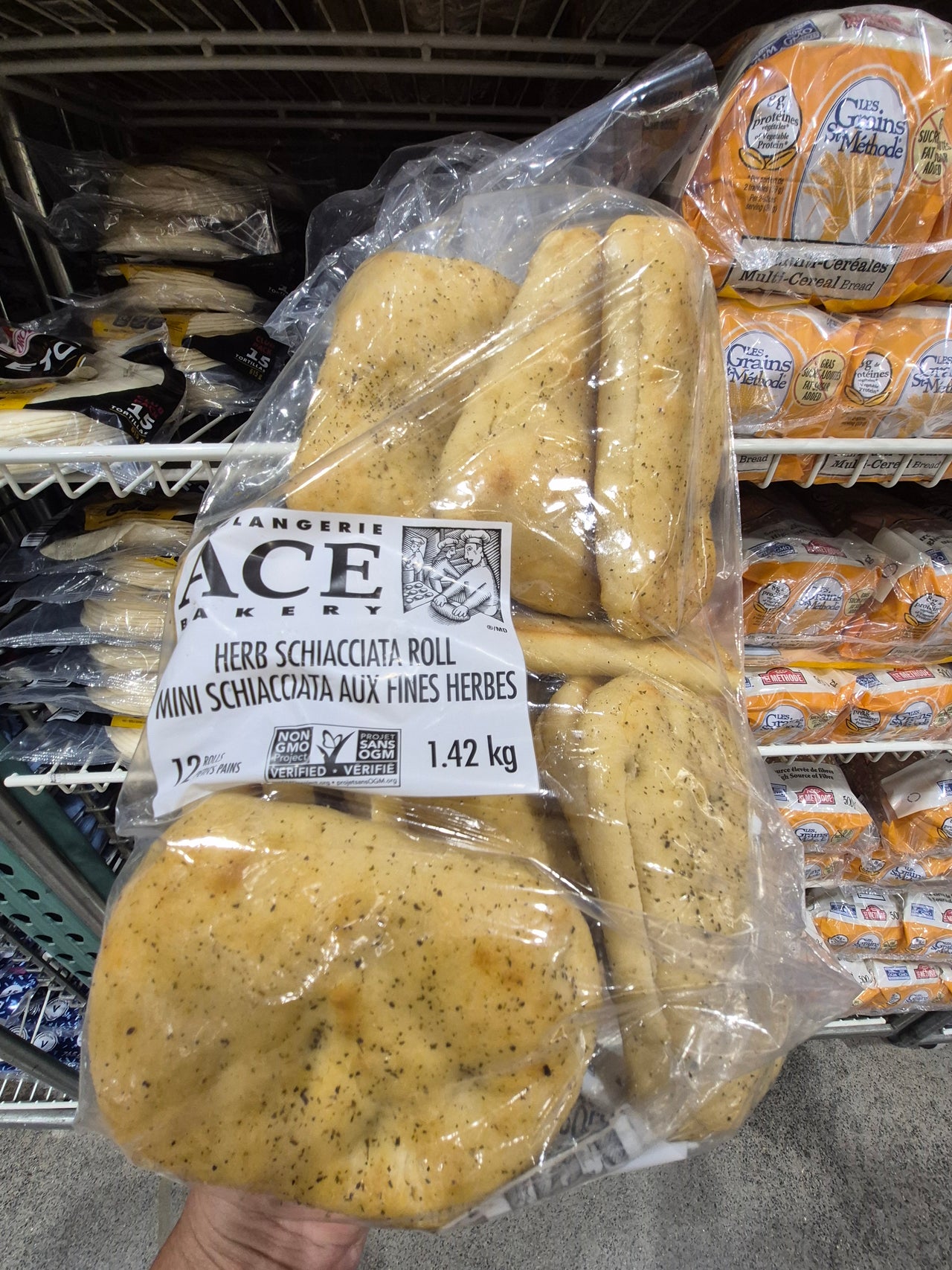 Ace Bakery Herb Schiacciata Rolls - 1 x 1.42 Kilos