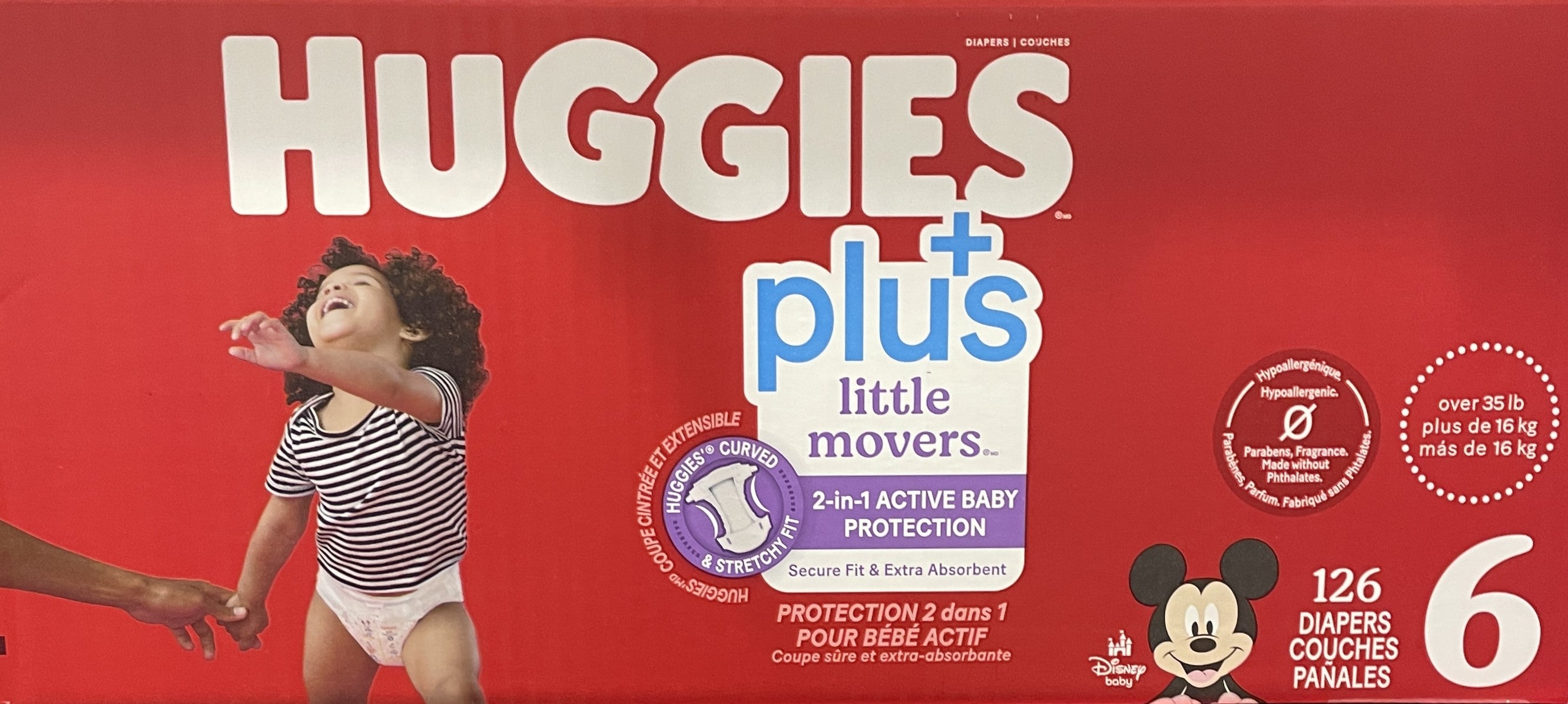 Huggies Little Movers Plus, Size 6, 126-Pack x Kilos Shipped to Nunavut