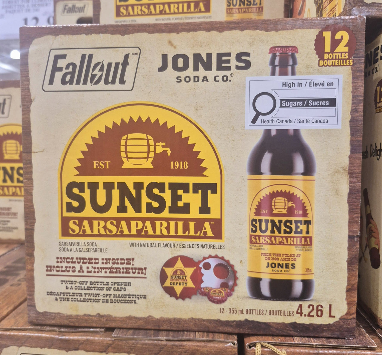 Fallout Sunset Sarsaparilla Jones Soda - 12 x 355 ML