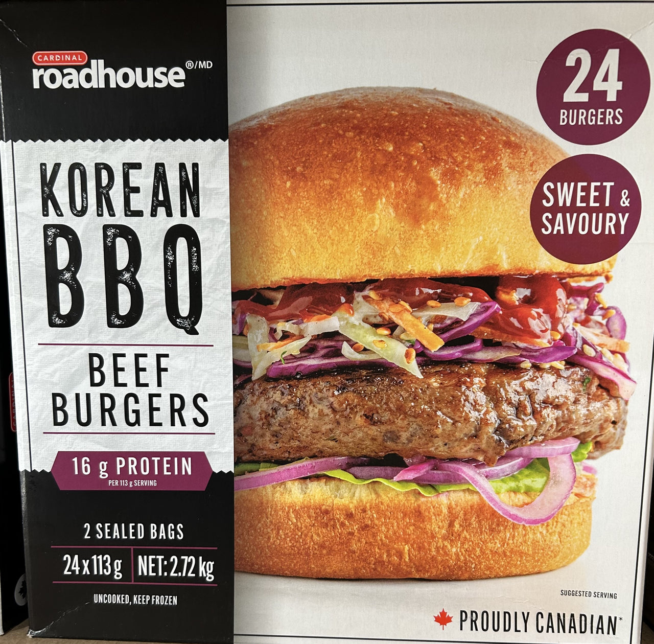 Cardinal Roadhouse Korean BBQ Burgers - 1 x 2.72 Kilos
